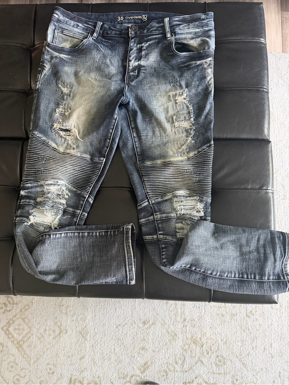 CRYSP Denim men’s jeans. Moto style. Distressed. Streetwear